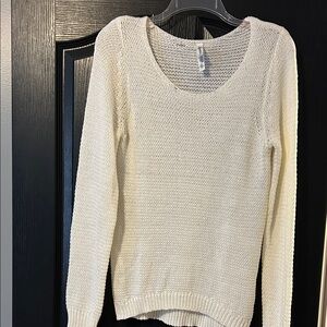 Aeropostale Cream Scoop Neck Sweater